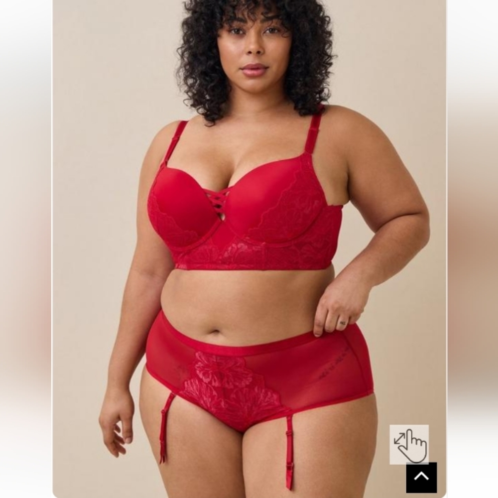 COPY - Lace Mid Rise panty with removable Garter